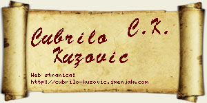 Čubrilo Kuzović vizit kartica
